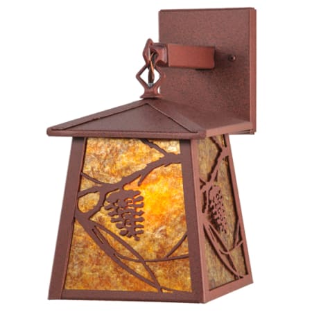 Meyda Tiffany Whispering Pines 13" Tall Wall Sconce Rust