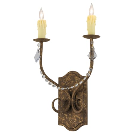 Meyda Tiffany Samuel 2 Light 23" Tall Wall Sconce Pompeii Gold