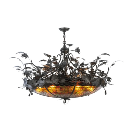Meyda Tiffany Greenbriar Oak 6 Light 52" Wide Pendant Timeless Bronze