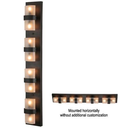 Meyda Tiffany Toren 8 Light 40" Tall Wall Sconce Oil Rubbed Bronze