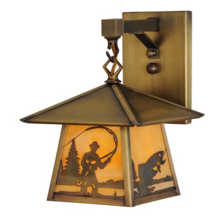 Meyda Tiffany Stillwater 11" Tall Wall Sconce Antique Brass