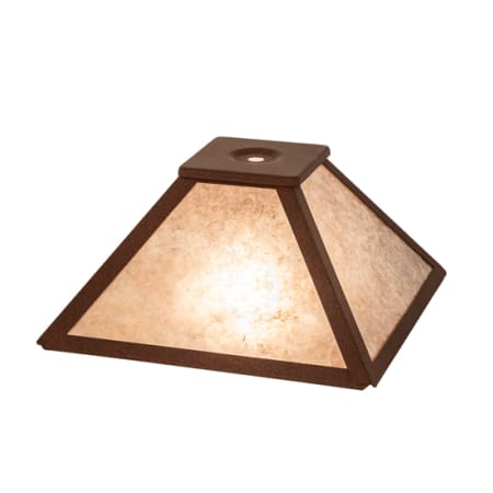 Meyda Tiffany Square Mission 4" Tall Lamp Shade Rust