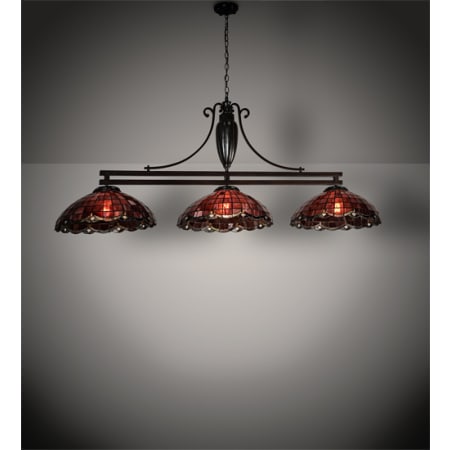 Meyda Tiffany Elan 3 Light 86" Wide Linear Pendant Mahogany Bronze