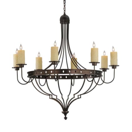 Meyda Tiffany Bottini 8 Light 48" Wide Pillar Candle Style Chandelier Mahogany Bronze