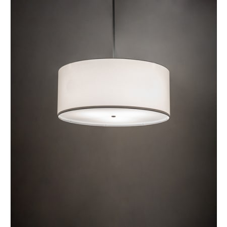 Meyda Tiffany Cilindro 3 Light 36" Wide Pendant Brushed Nickel