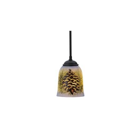 Meyda Tiffany Pinecone 5" Wide Mini Pendant Hand Wrought Iron