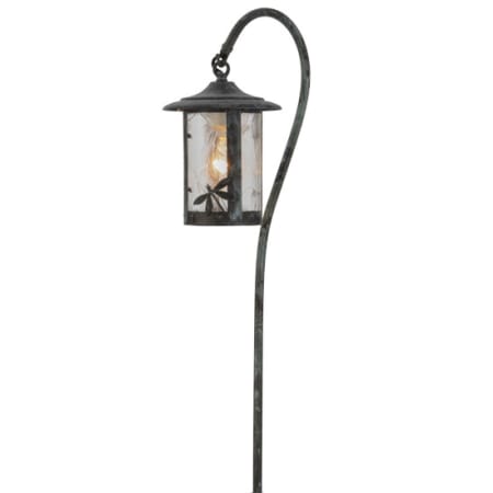 Meyda Tiffany Dragonfly 26" Tall Landscape Path Light Verdigris