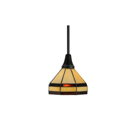 Meyda Tiffany Topridge 8" Wide Mini Pendant Craftsman Brown