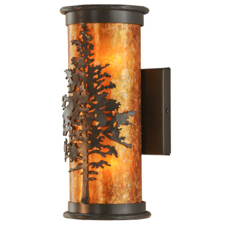 Meyda Tiffany Tamarack 2 Light 12" Tall Wall Sconce Timeless Bronze