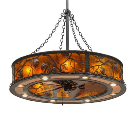 Meyda Tiffany Whispering Pines 30" 5 Blade Indoor Ceiling Fan Oil Rubbed Bronze