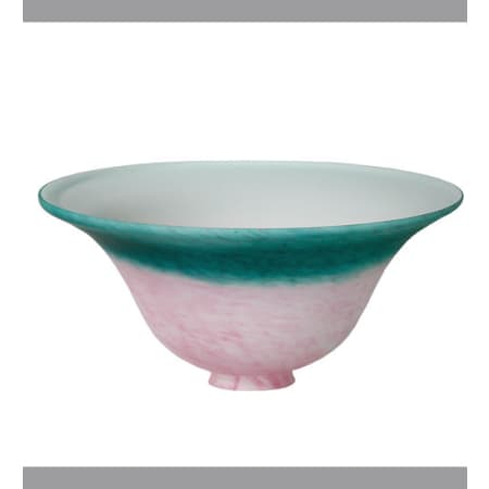 Meyda Tiffany Pate-De-Verre 4" Tall Lamp Shade Pink / Teal