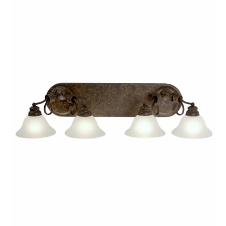 Meyda Tiffany Trea 4 Light 36" Wide Vanity Light Gilded Tobacco