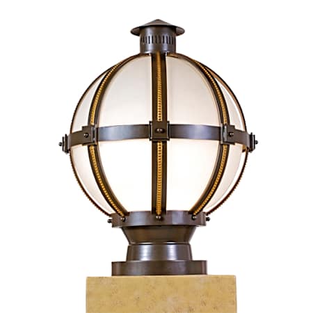 Meyda Tiffany Orbital 27" Tall Pier Mount Post Light Chestnut