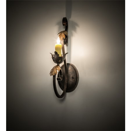 Meyda Tiffany Josephine 18" Tall Wall Sconce Gilded Tobacco / Gold