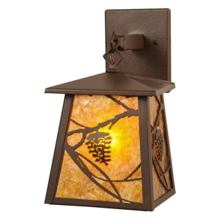 Meyda Tiffany Whispering Pines 12" Tall Wall Sconce Cafe Noir