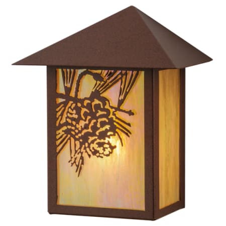 Meyda Tiffany Winter 11" Tall Wall Sconce Rust Powder Coat