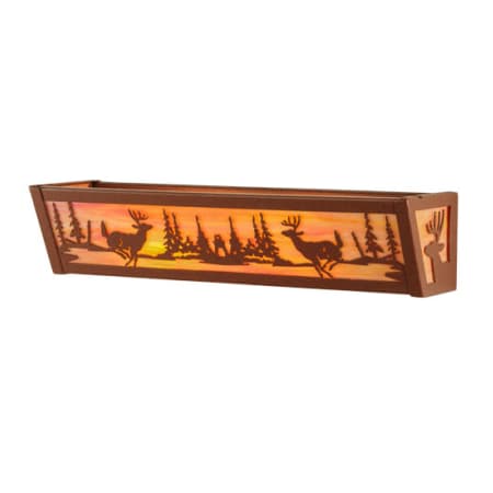Meyda Tiffany Deer 2 Light 5" Tall Wall Sconce Rust