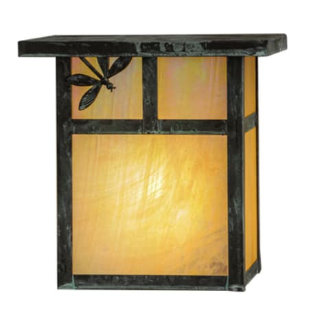 Meyda Tiffany Hyde Park 8" Tall Wall Sconce Verdigris