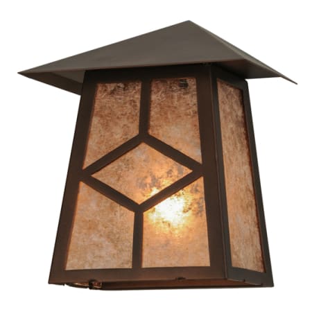Meyda Tiffany Diamond 10" Tall Wall Sconce Mahogany Bronze