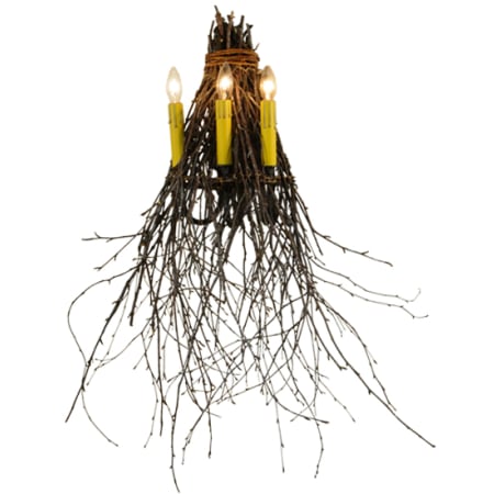 Meyda Tiffany Twigs 3 Light 28" Tall Wall Sconce Timeless Bronze