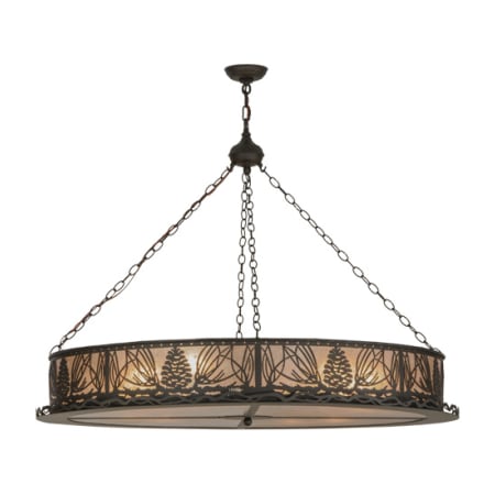 Meyda Tiffany Mountain Pine 8 Light 48" Wide Suspension Pendant Oil Rubbed Bronze