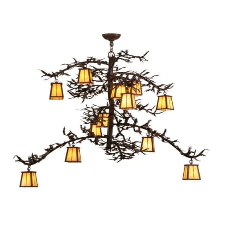 Meyda Tiffany Pine Branch Valley View 12 Light 42" Wide Chandelier Cafe-Noir