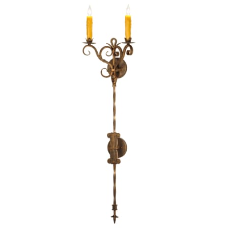 Meyda Tiffany Palmira 2 Light 48" Tall Wall Sconce Gilded Tobacco
