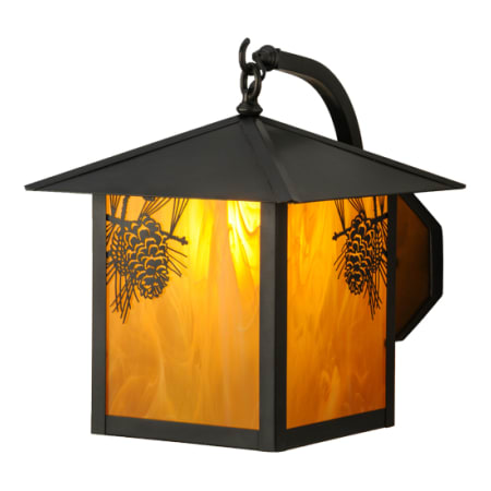 Meyda Tiffany Seneca 17" Tall Wall Sconce Craftsman Brown