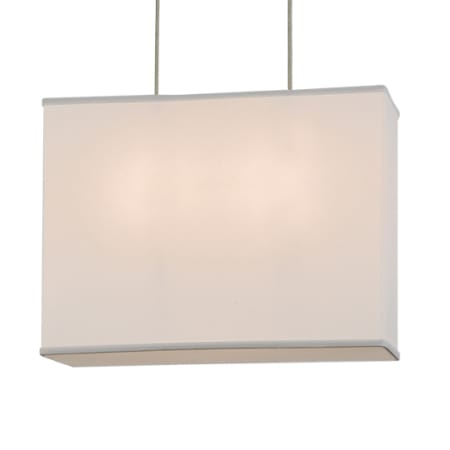 Meyda Tiffany Quadrato 2 Light 20" Wide Linear Pendant Nickel