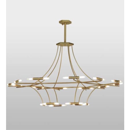 Meyda Tiffany ISON 36 Light 87" Wide Ring Chandelier Natural Brass