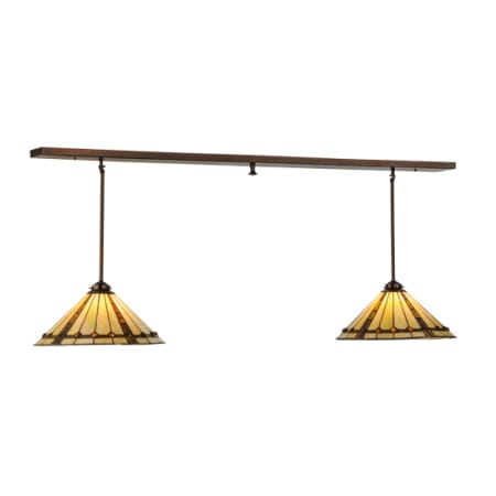 Meyda Tiffany Belvidere 2 Light 16" Wide Multi Light Pendant Mahogany Bronze