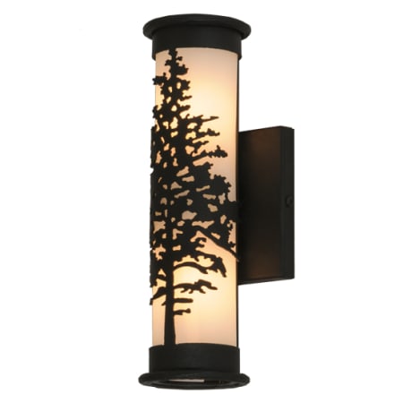 Meyda Tiffany Tamarack 2 Light 12" Tall Wall Sconce Textured Black