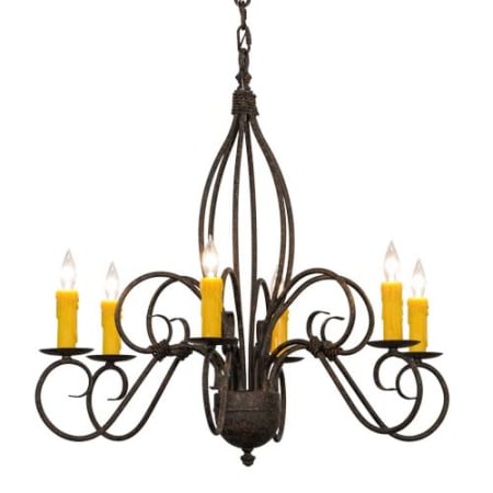 Meyda Tiffany Squire 6 Light 28" Wide Taper Candle Style Chandelier Custom