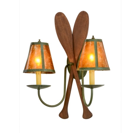 Meyda Tiffany Paddle 2 Light 20" Tall Wall Sconce Tarnished Copper