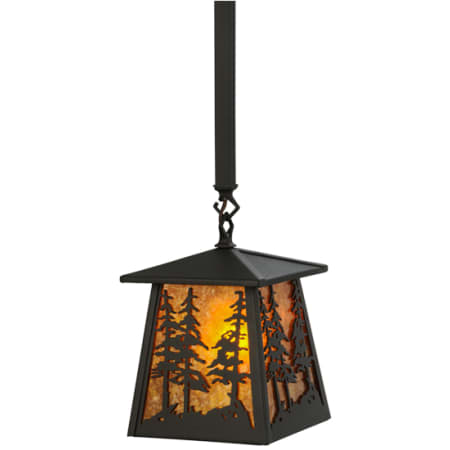 Meyda Tiffany Tall Pines 10" Wide Pendant Hand Wrought Iron