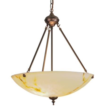 Meyda Tiffany Corinth 2 Light 20" Wide Pendant Mahogany Bronze