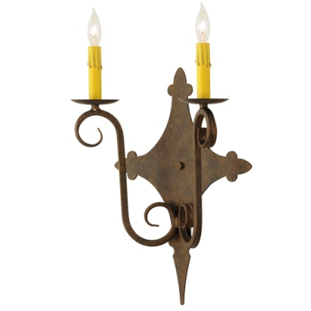 Meyda Tiffany Angelique 2 Light 18" Tall Wall Sconce Gilded Tobacco