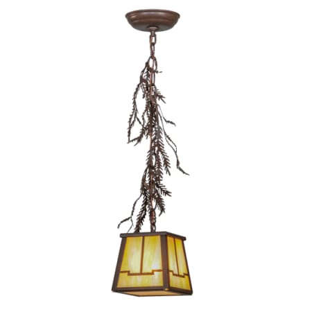 Meyda Tiffany Pine Branch Valley View 8" Wide Mini Pendant Custom