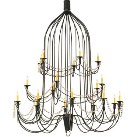 Meyda Tiffany Bell 20 Light 72" Wide Beaded Candle Style Chandelier Hand Wrought Iron