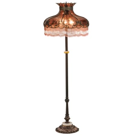 Meyda Tiffany Elizabeth 3 Light 64" Tall Buffet Floor Lamp Mahogany Bronze