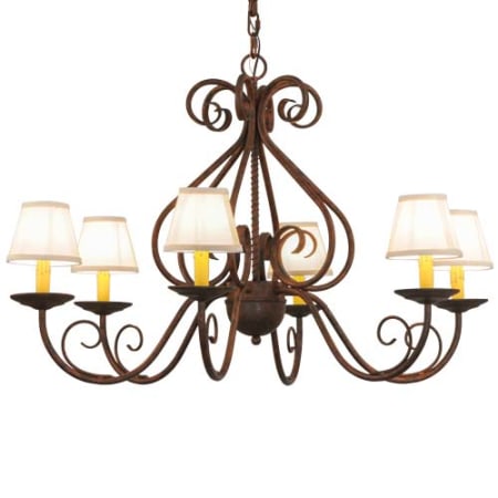 Meyda Tiffany Jenna 6 Light 36" Wide Chandelier Rust / Custom