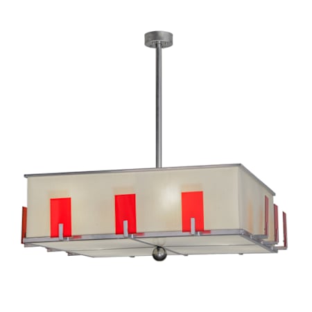 Meyda Tiffany Escalade 12 Light 68" Wide Pendant Chrome