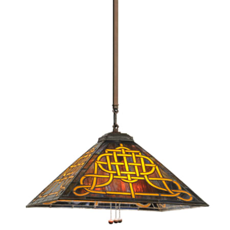 Meyda Tiffany Knotwork 3 Light 24" Wide Pendant Mahogany Bronze