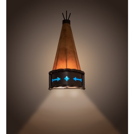 Meyda Tiffany Teepee 18" Tall Wall Sconce Timeless Bronze
