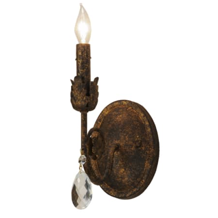 Meyda Tiffany Antonia 11" Tall Wall Sconce Old Gold