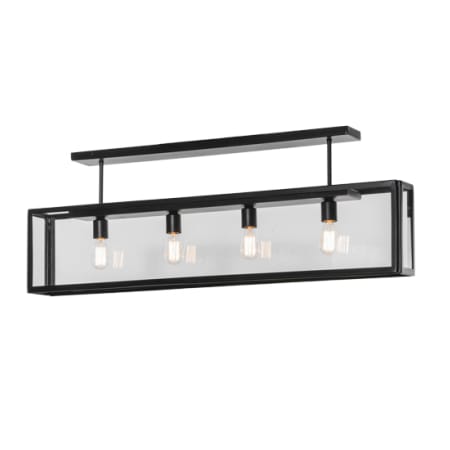 Meyda Tiffany Affinity 4 Light 47" Wide Semi-Flush Ceiling Fixture - Solar Black Finish Solar Black