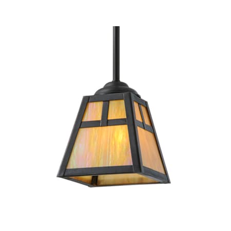 Meyda Tiffany Mission 9" Wide Mini Pendant Craftsman Brown