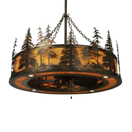 Meyda Tiffany Tall Pines 30" 5 Blade Indoor Ceiling Fan Antique Copper / Burnished Copper