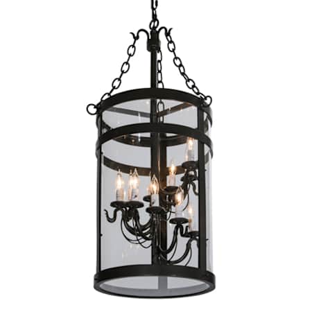 Meyda Tiffany Cilindro 11 Light 15" Wide Taper Candle Pendant Timeless Bronze