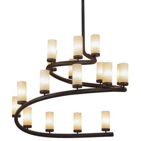 Meyda Tiffany French Horn 17 Light 60" Wide Chandelier Oil Rubbed Bronze